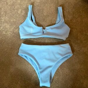 Blue bikini